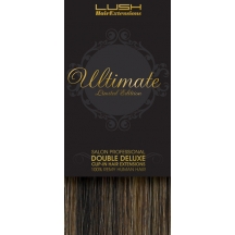 18" Clip In Human Hair Extensions ULTIMATE FULL HEAD #4/27 Dark Brown/ Caramel Mix 18" Clip In Human Hair Extensions ULTIMATE FULL HEAD #4/27 Dark Brown/ Caramel Mix